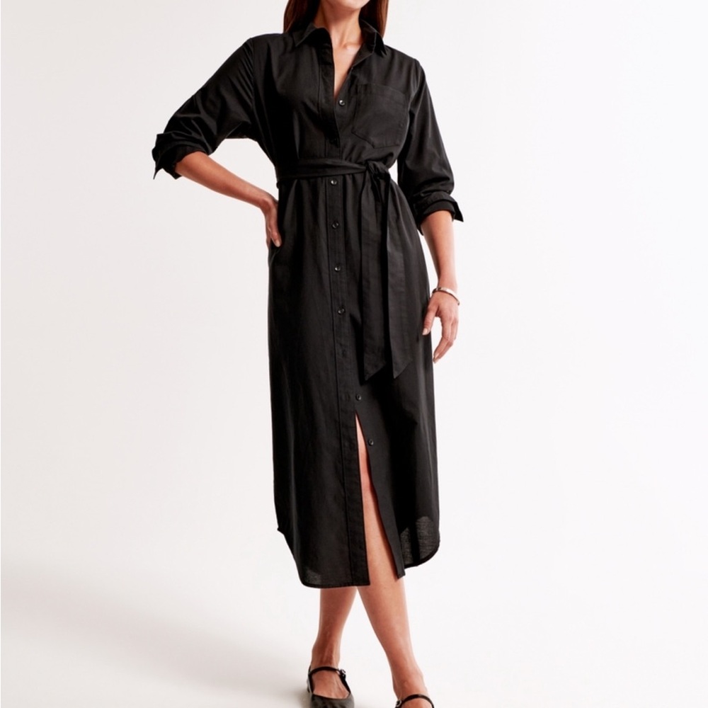 Abercrombie and Fitch long sleeve belted shirt dress